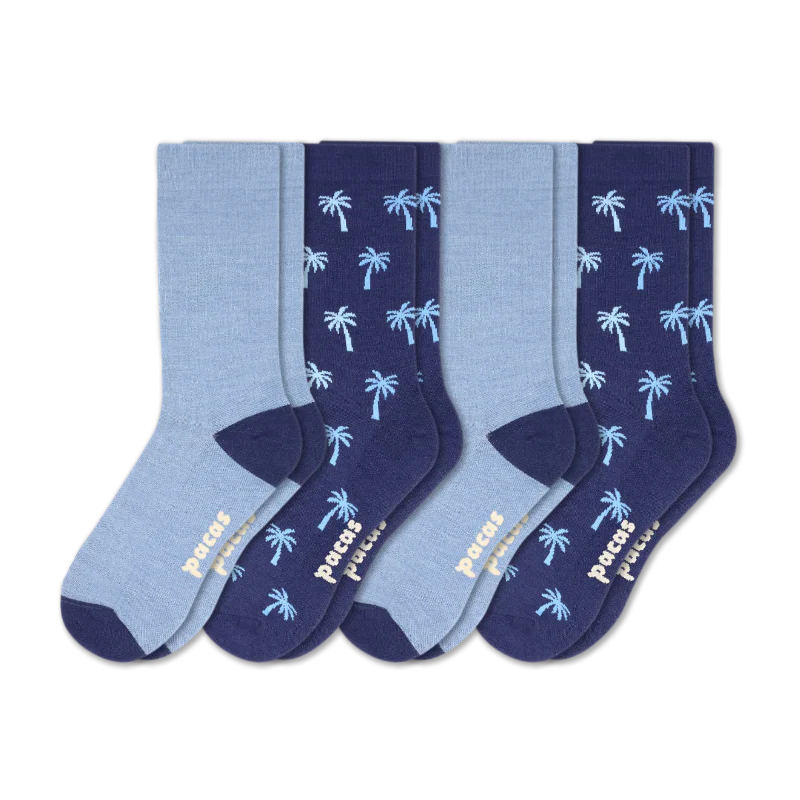4 Pack - Men's Light-Weight Crew Pacas Socks - Image 96