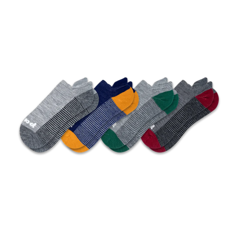 4 Pack - Men's Low Cut Pacas Socks - Image 78