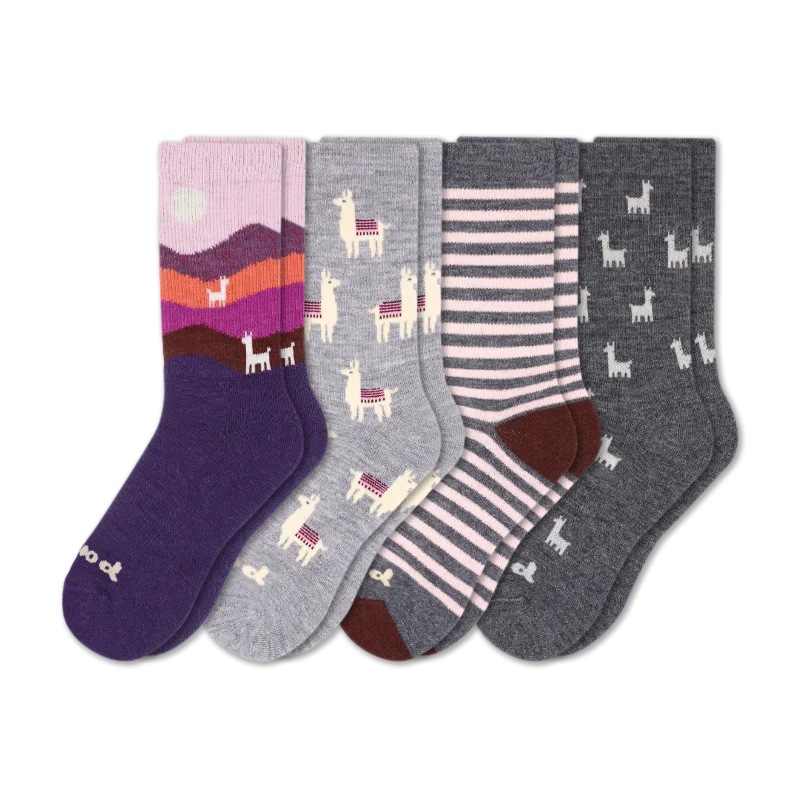 4 Pack - Women's Crew Pacas Socks - Image 100