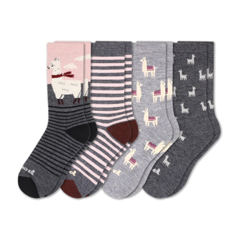 4 Pack - Women's Crew Pacas Socks - Image 102