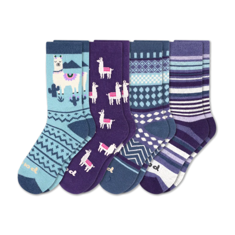 4 Pack - Women's Crew Pacas Socks - Image 106