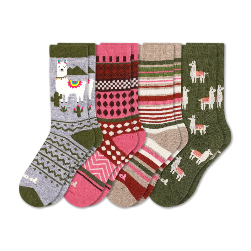 4 Pack - Women's Crew Pacas Socks - Image 107