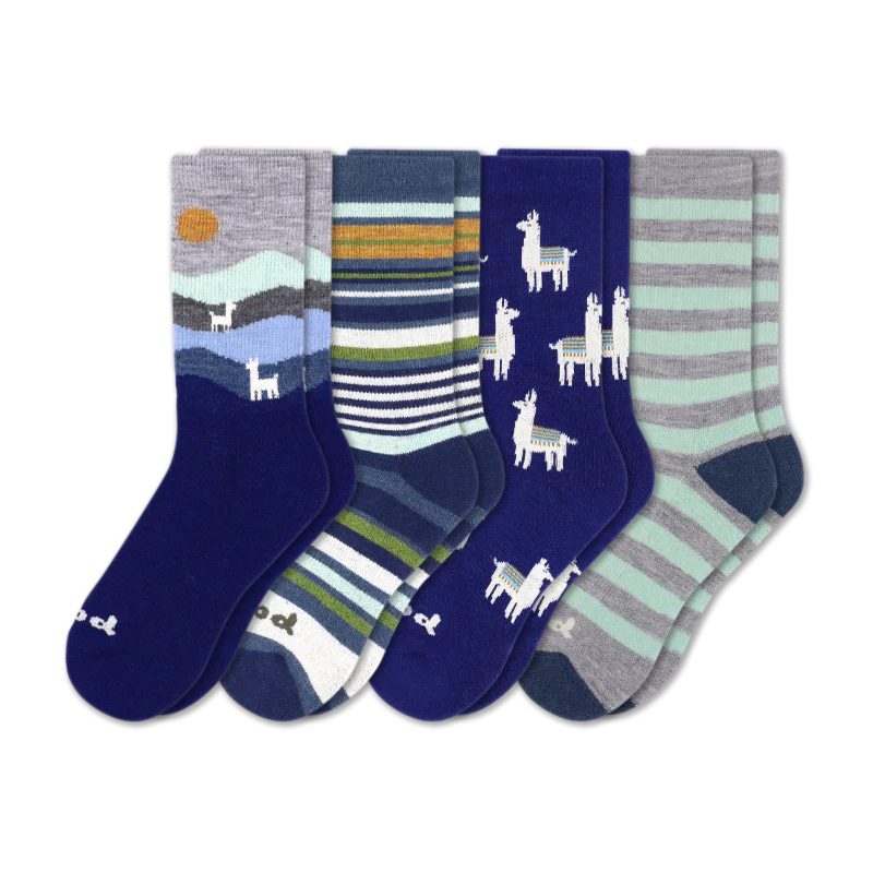 4 Pack - Women's Crew Pacas Socks - Image 108