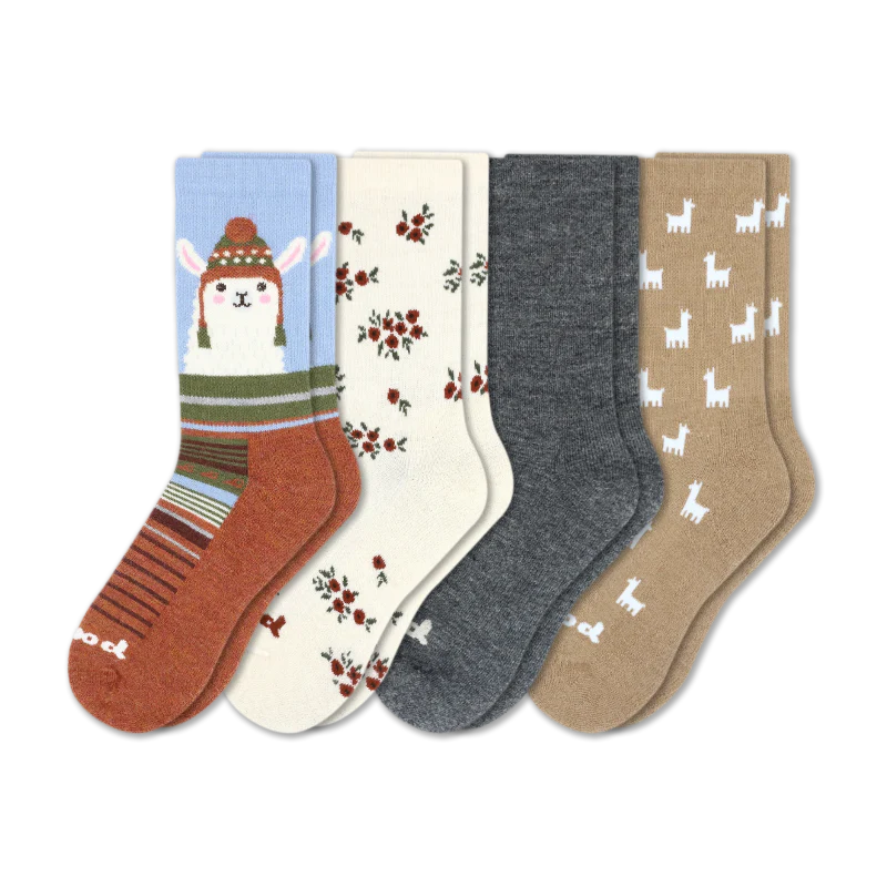 4 Pack - Women's Crew Pacas Socks - Image 111
