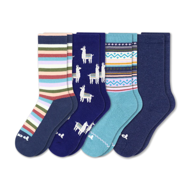 4 Pack - Women's Crew Pacas Socks - Image 113