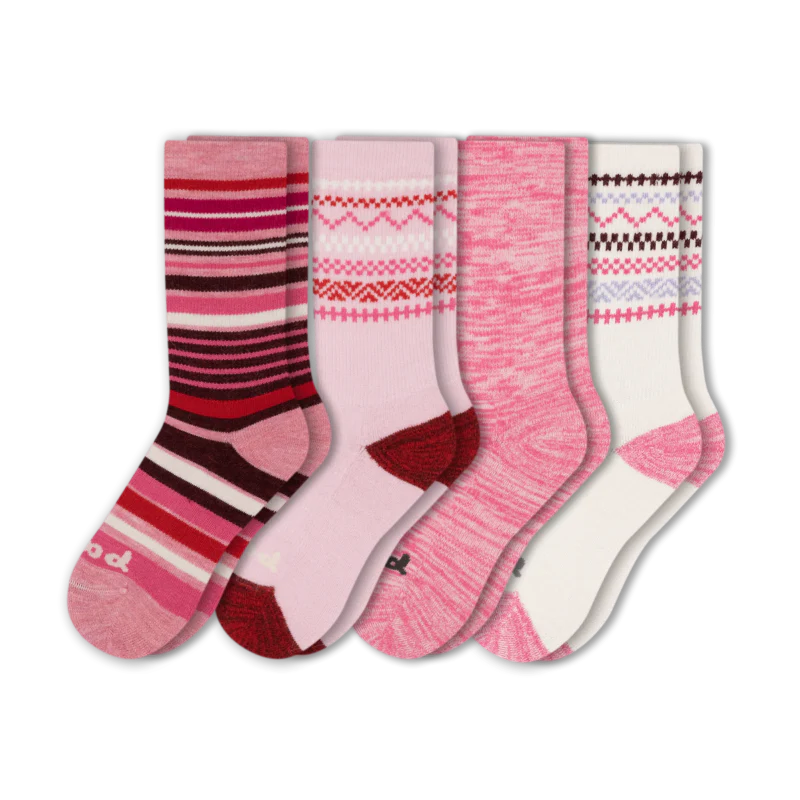 4 Pack - Women's Crew Pacas Socks - Image 116