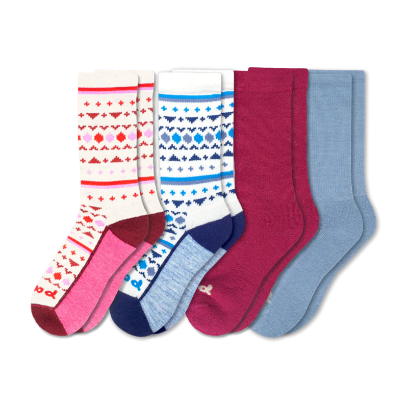 4 Pack - Women's Crew Pacas Socks - Image 117