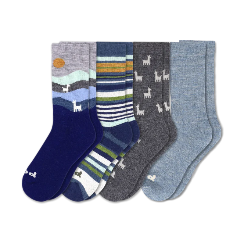 4 Pack - Women's Crew Pacas Socks - Image 118