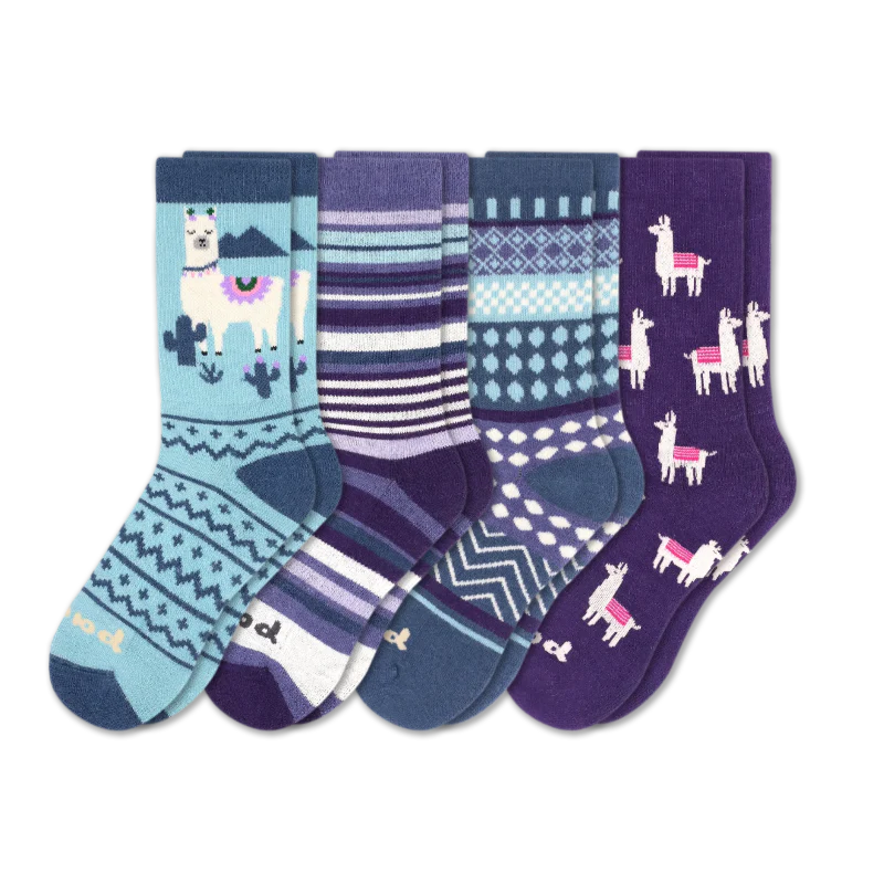 4 Pack - Women's Crew Pacas Socks - Image 12