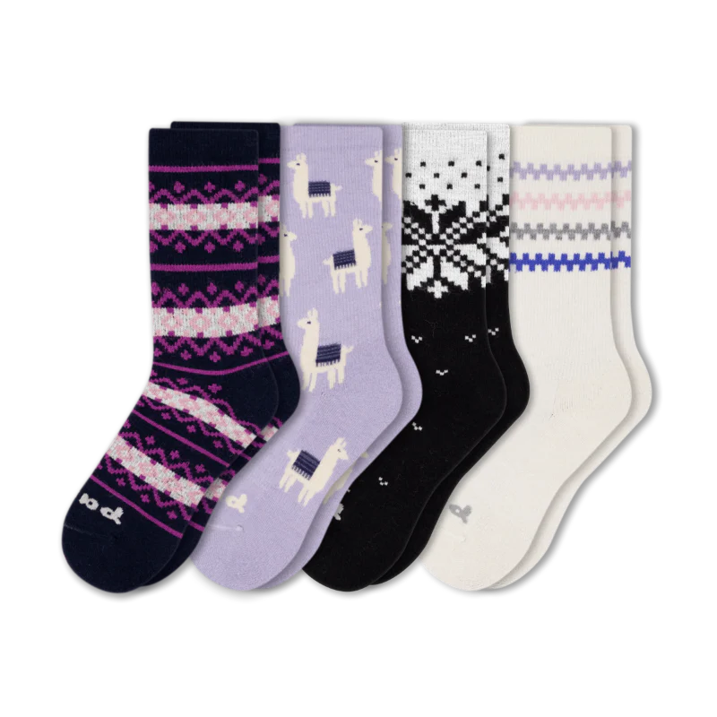 4 Pack - Women's Crew Pacas Socks - Image 122