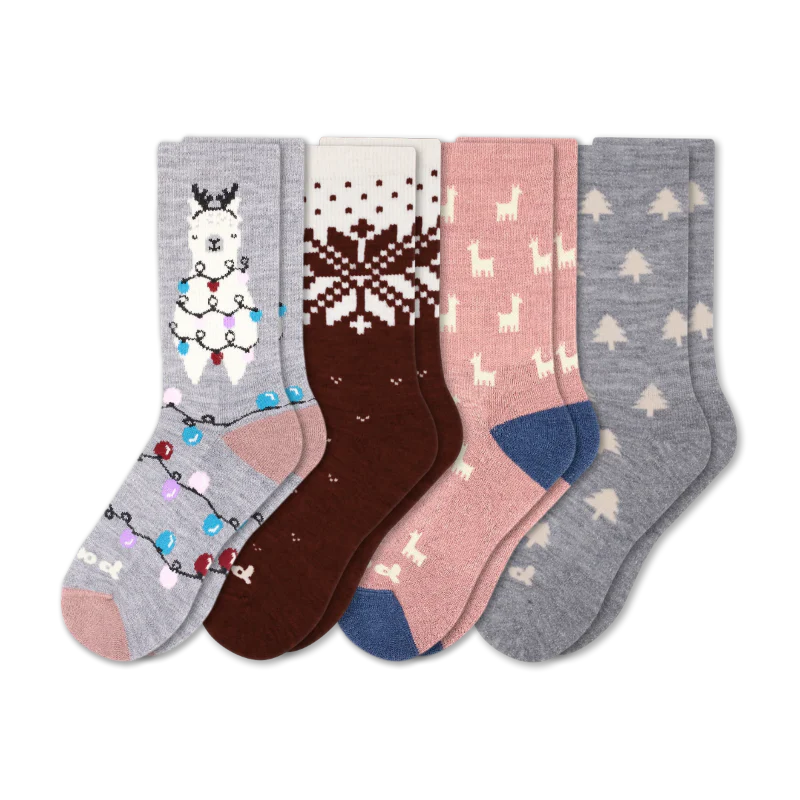 4 Pack - Women's Crew Pacas Socks - Image 124