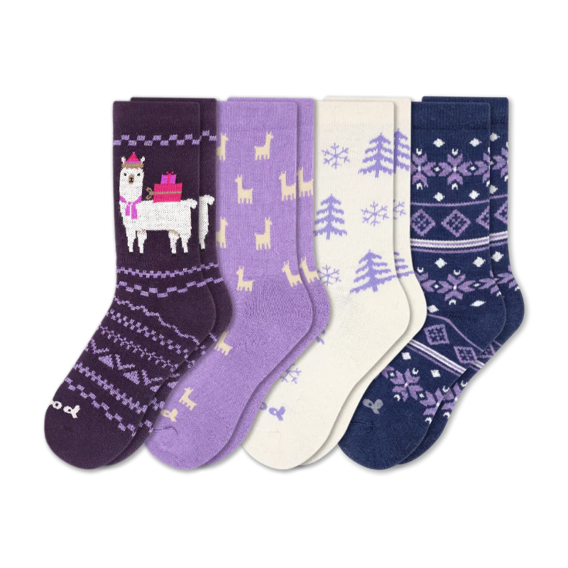 4 Pack - Women's Crew Pacas Socks - Image 125