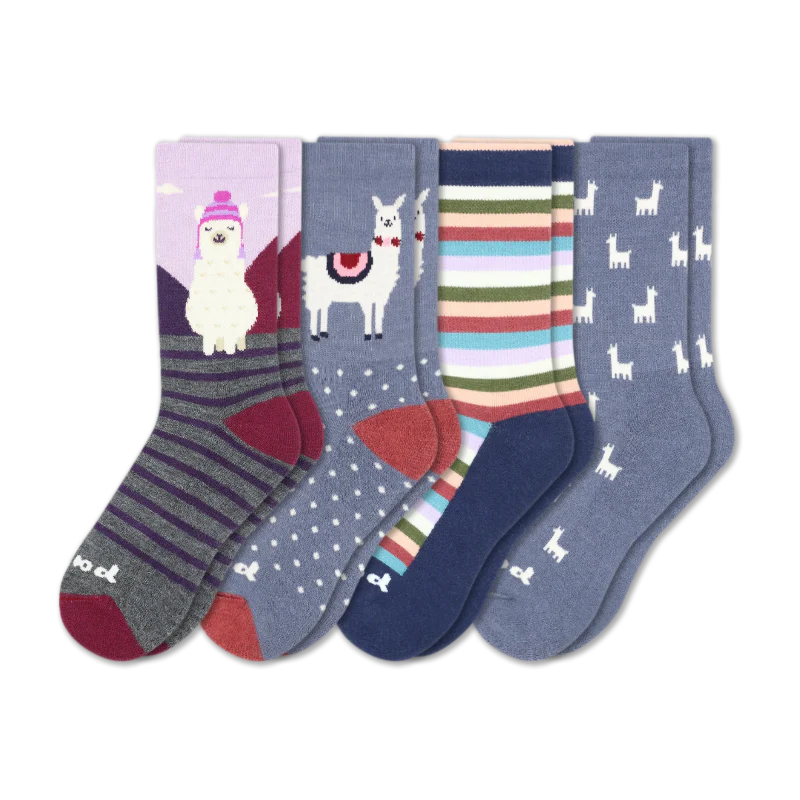 4 Pack - Women's Crew Pacas Socks - Image 137