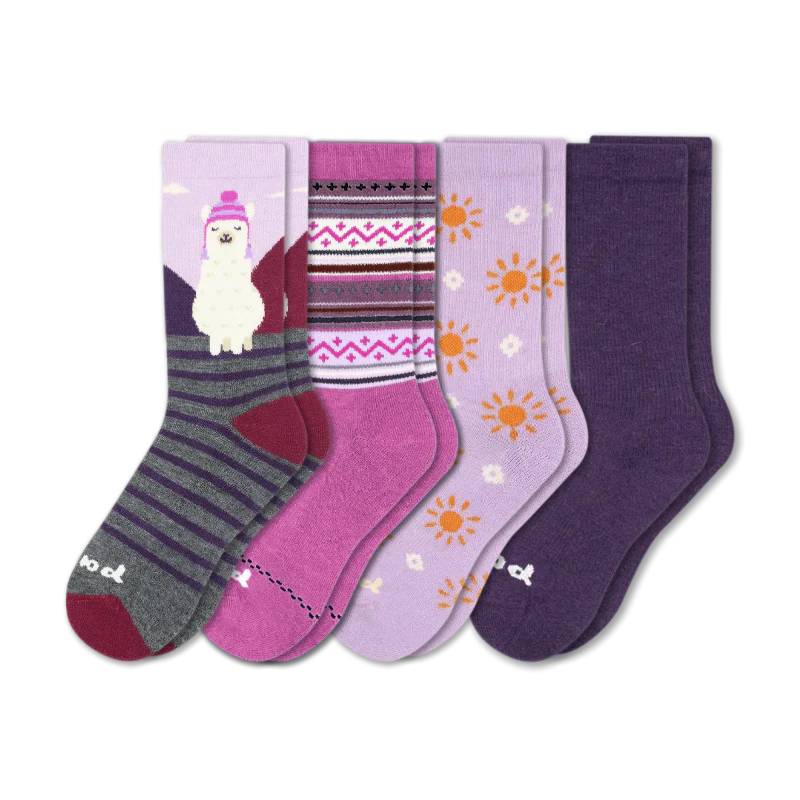 4 Pack - Women's Crew Pacas Socks - Image 140