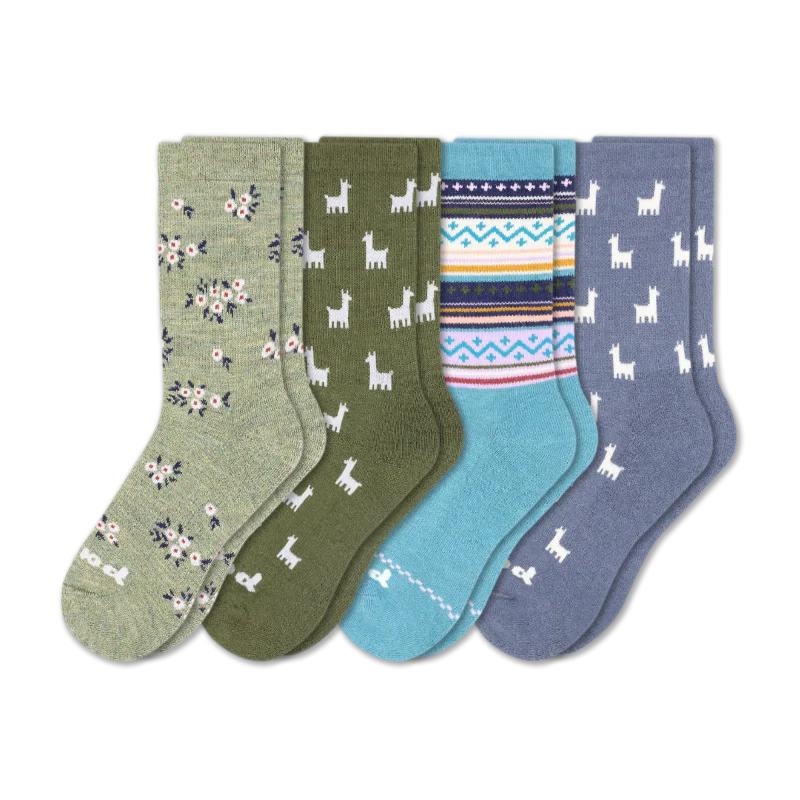 4 Pack - Women's Crew Pacas Socks - Image 142