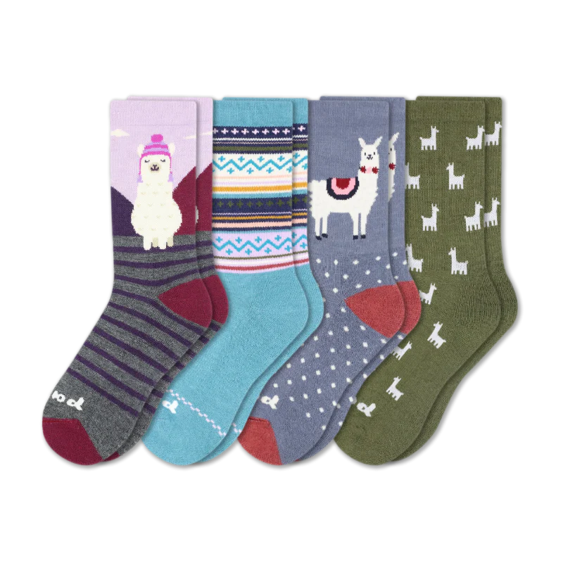 4 Pack - Women's Crew Pacas Socks - Image 144