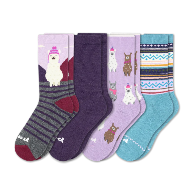 4 Pack - Women's Crew Pacas Socks - Image 147