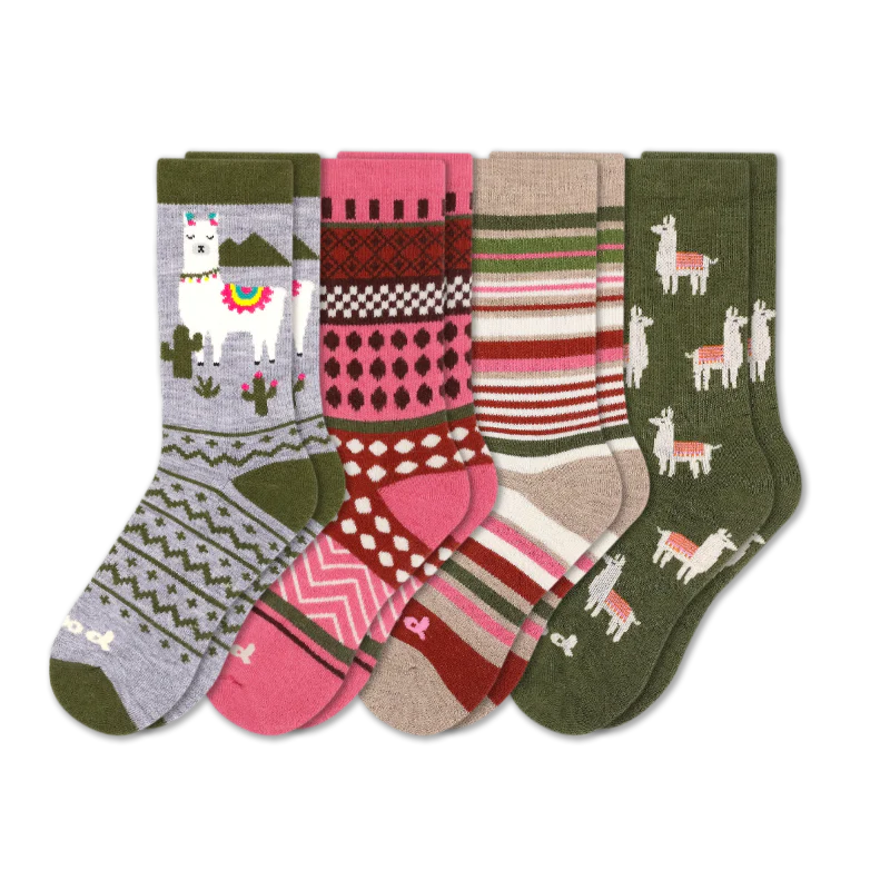 4 Pack - Women's Crew Pacas Socks - Image 15