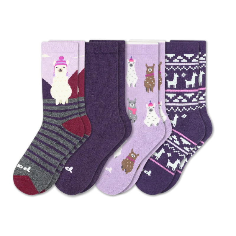 4 Pack - Women's Crew Pacas Socks - Image 150