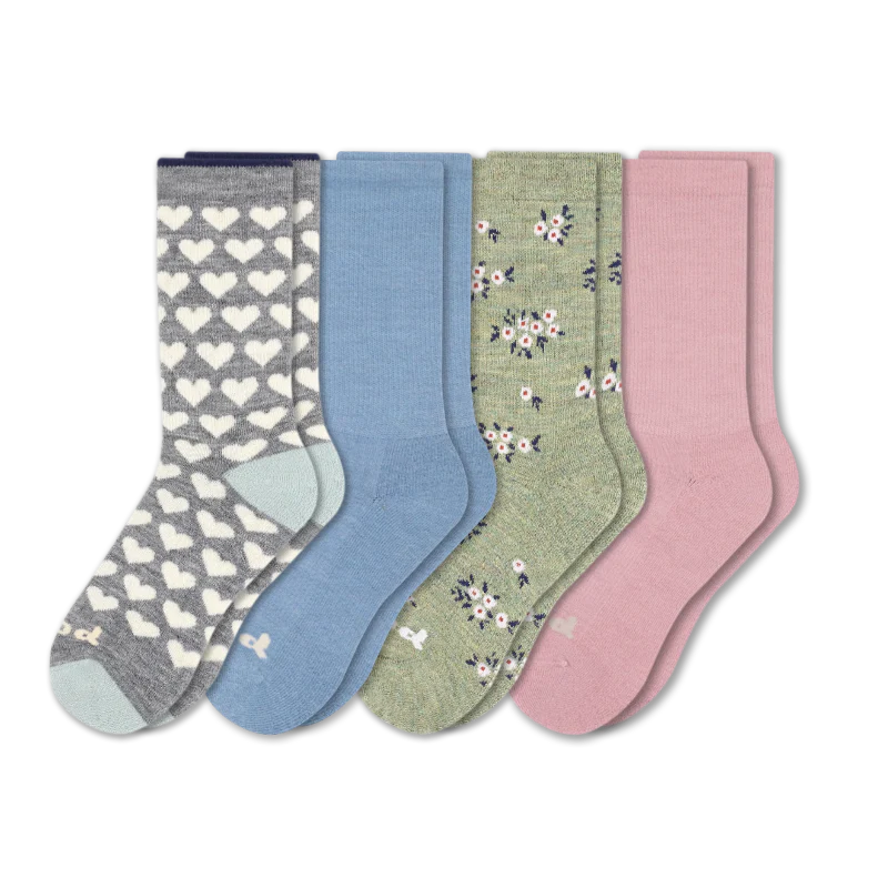 4 Pack - Women's Crew Pacas Socks - Image 152