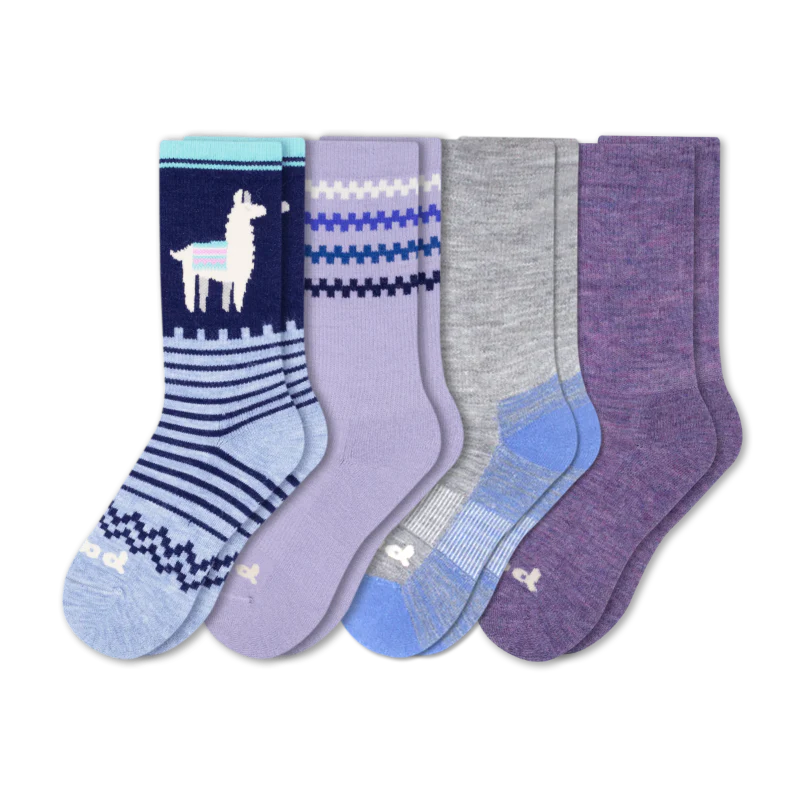 4 Pack - Women's Crew Pacas Socks - Image 154