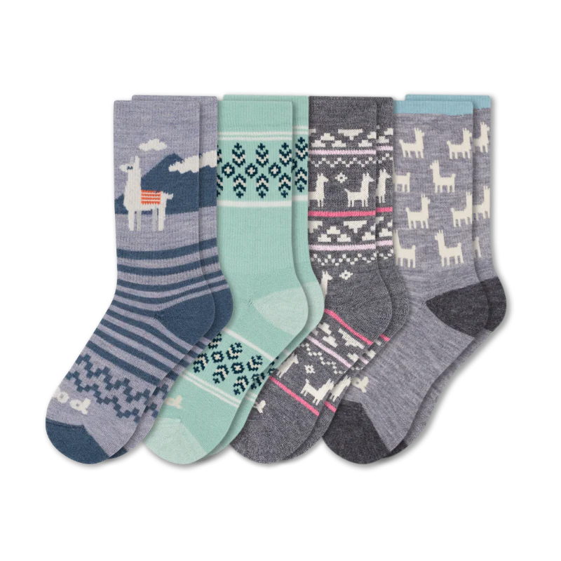 4 Pack - Women's Crew Pacas Socks - Image 155