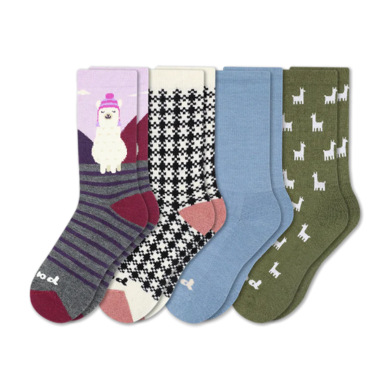 4 Pack - Women's Crew Pacas Socks - Image 157