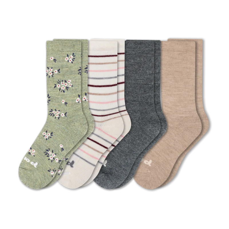 4 Pack - Women's Crew Pacas Socks - Image 159