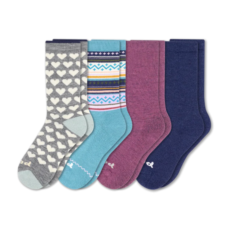4 Pack - Women's Crew Pacas Socks - Image 164