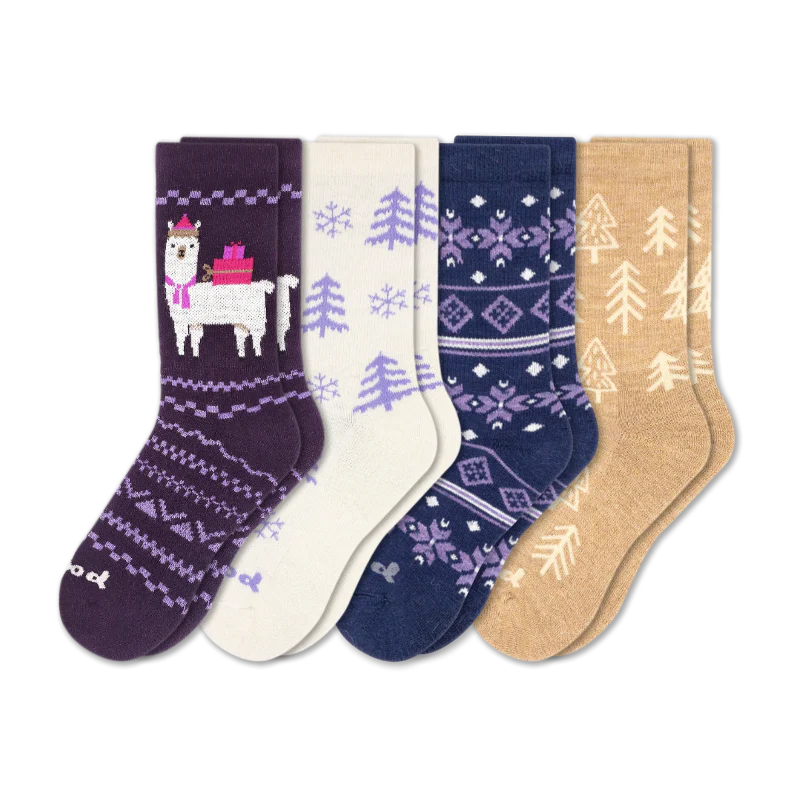 4 Pack - Women's Crew Pacas Socks - Image 165