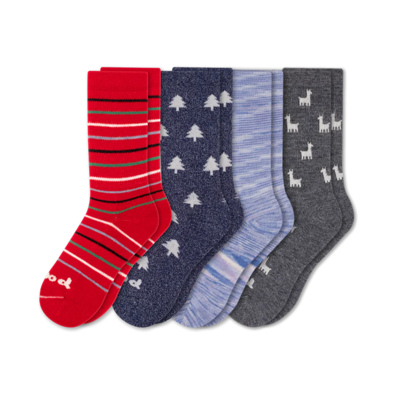 4 Pack - Women's Crew Pacas Socks - Image 169