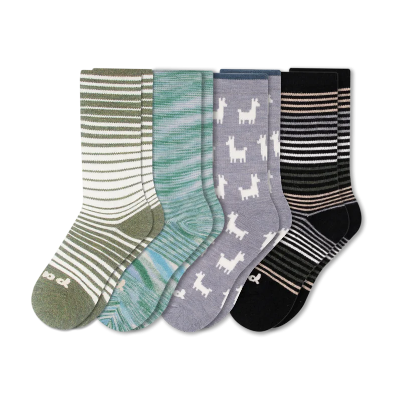 4 Pack - Women's Crew Pacas Socks - Image 170