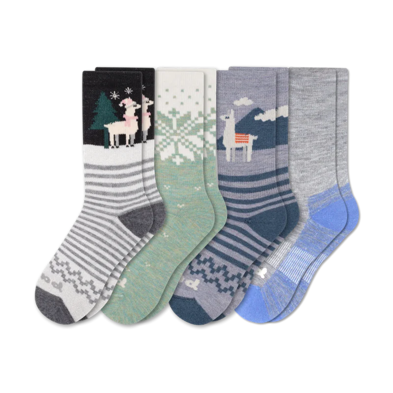 4 Pack - Women's Crew Pacas Socks - Image 171