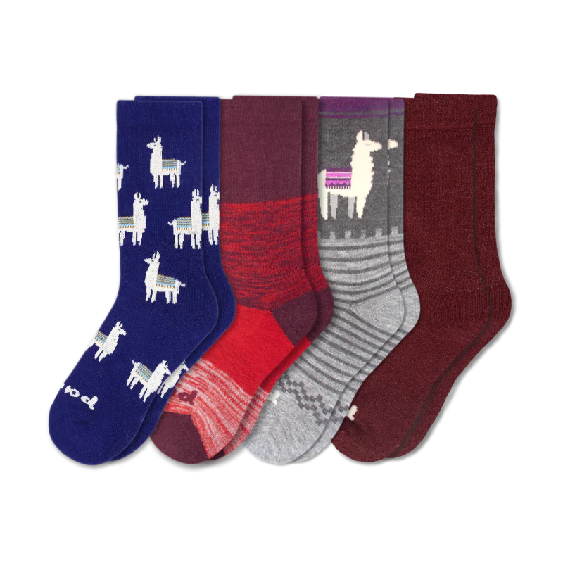 4 Pack - Women's Crew Pacas Socks - Image 172