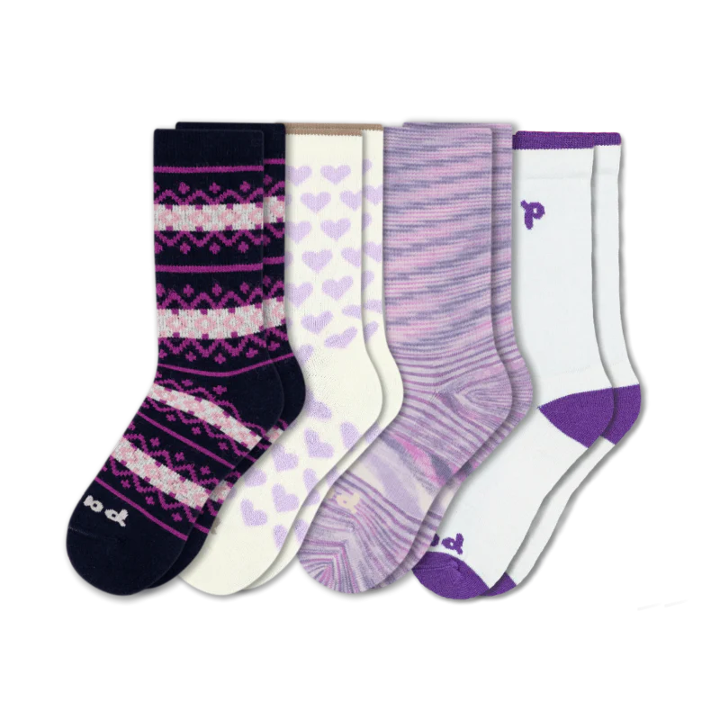 4 Pack - Women's Crew Pacas Socks - Image 175