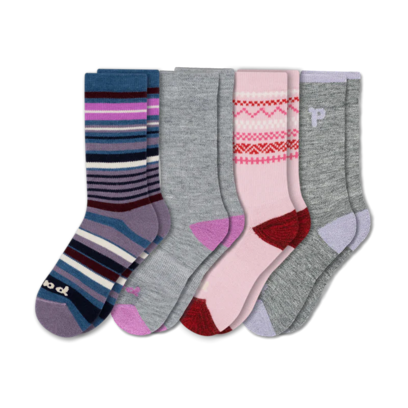 4 Pack - Women's Crew Pacas Socks - Image 176