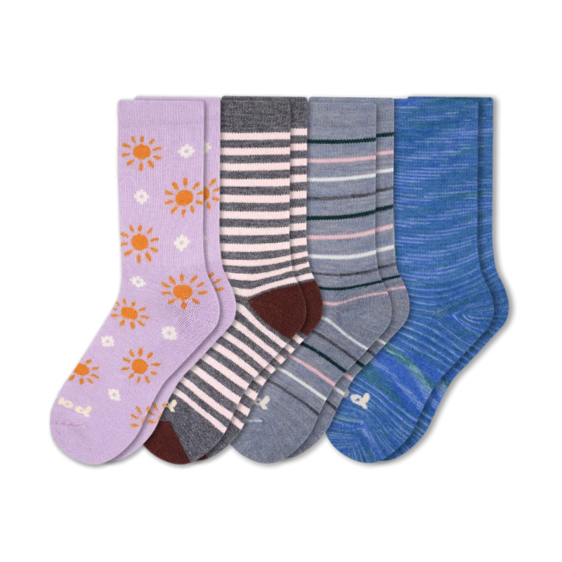 4 Pack - Women's Crew Pacas Socks - Image 177