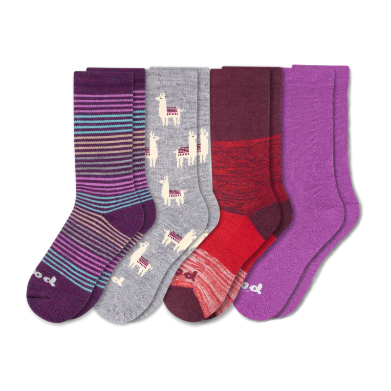 4 Pack - Women's Crew Pacas Socks - Image 178