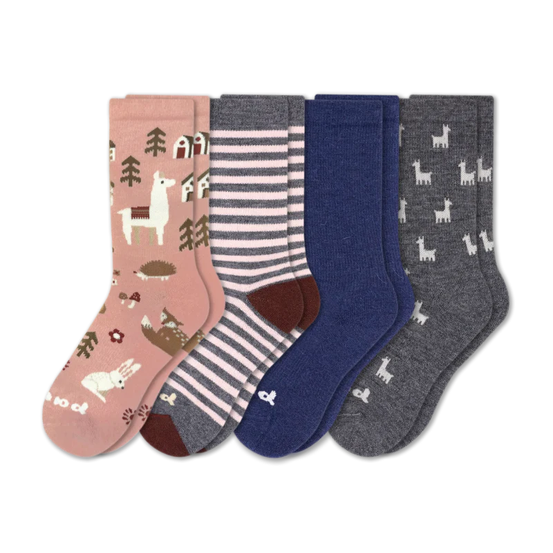 4 Pack - Women's Crew Pacas Socks - Image 180