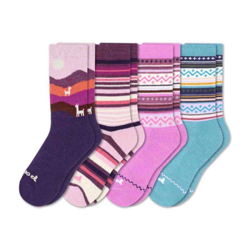 4 Pack - Women's Crew Pacas Socks - Image 181