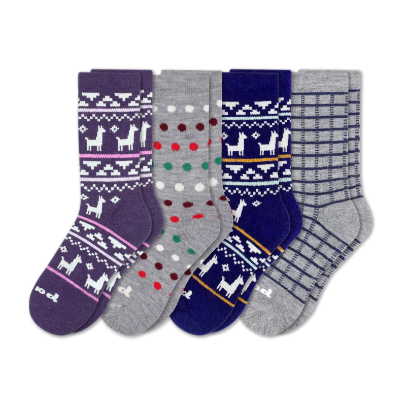4 Pack - Women's Crew Pacas Socks - Image 183