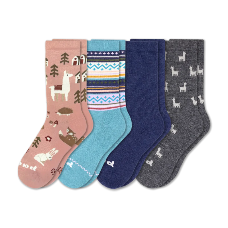 4 Pack - Women's Crew Pacas Socks - Image 185