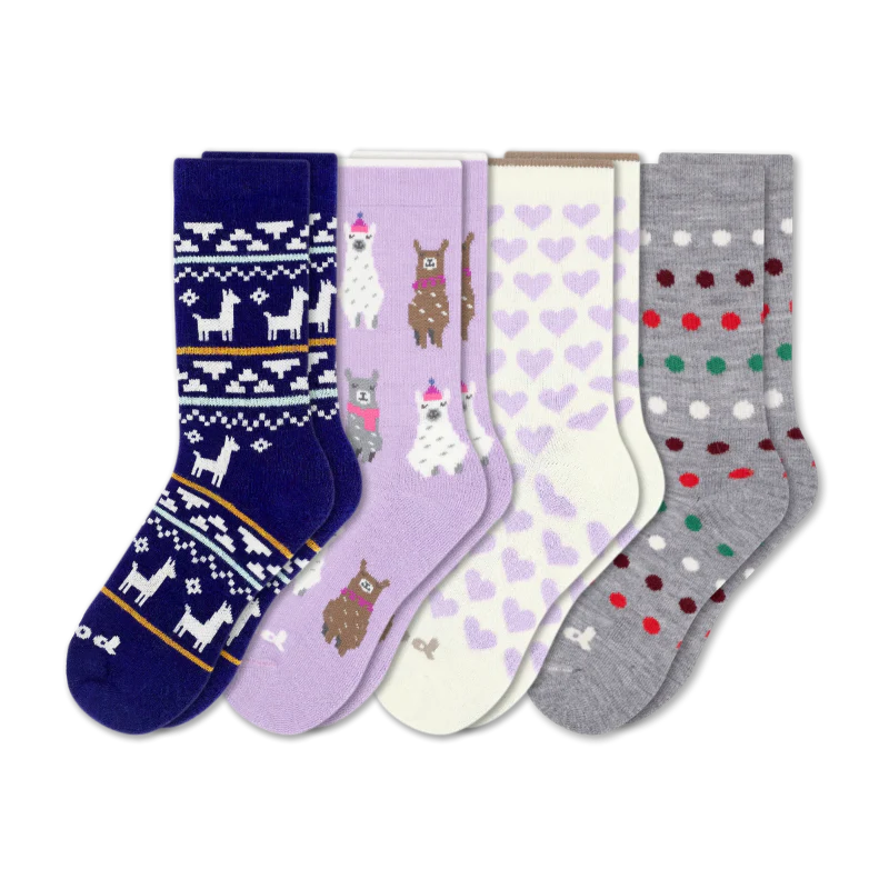 4 Pack - Women's Crew Pacas Socks - Image 187