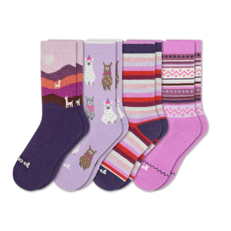 4 Pack - Women's Crew Pacas Socks - Image 191