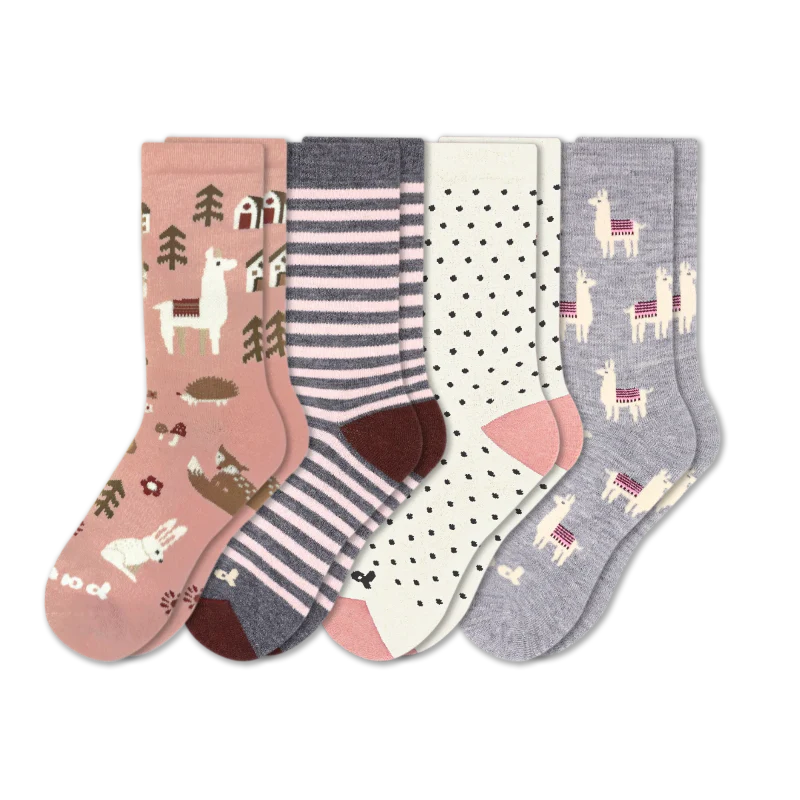 4 Pack - Women's Crew Pacas Socks - Image 193