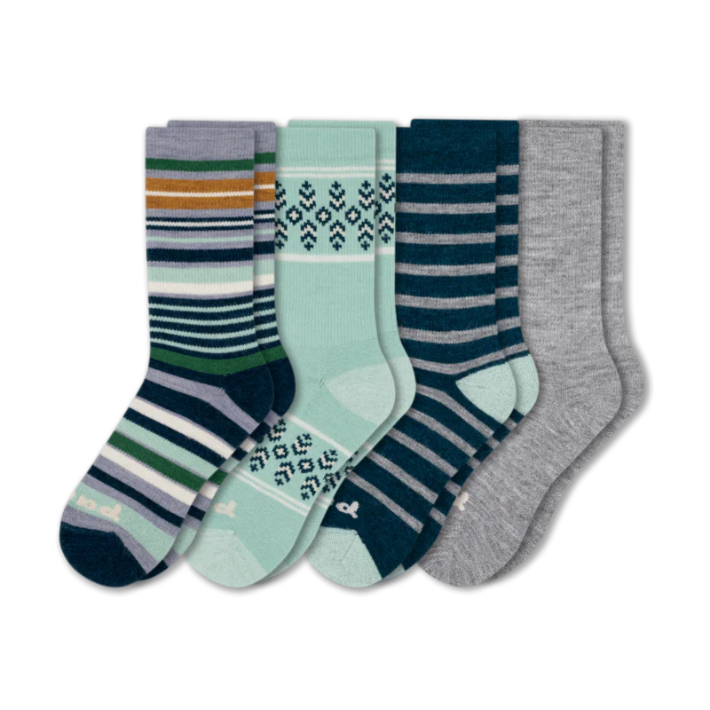 4 Pack - Women's Crew Pacas Socks - Image 197