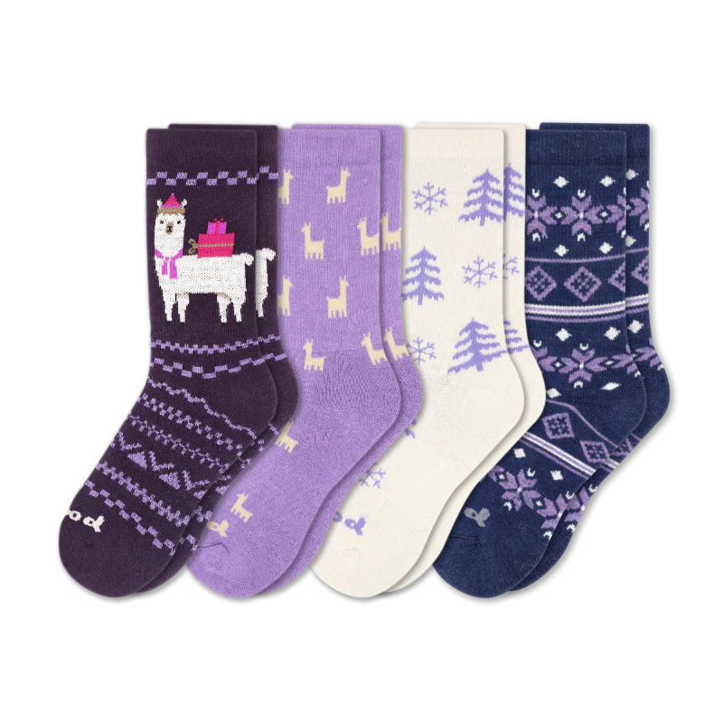 4 Pack - Women's Crew Pacas Socks - Image 198