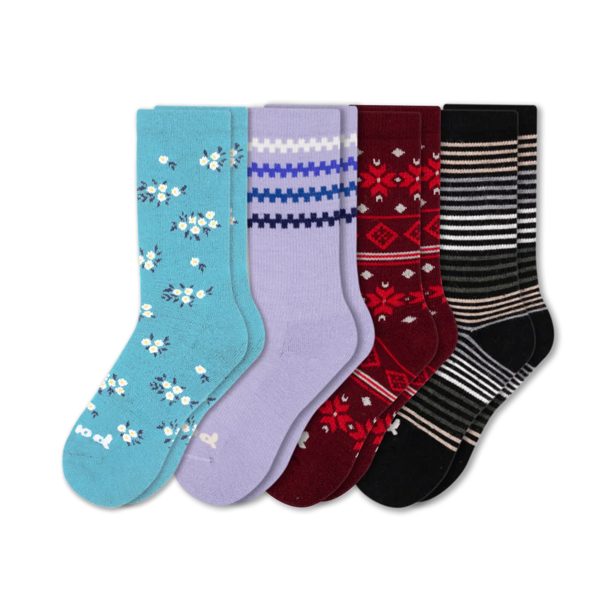 4 Pack - Women's Crew Pacas Socks - Image 202