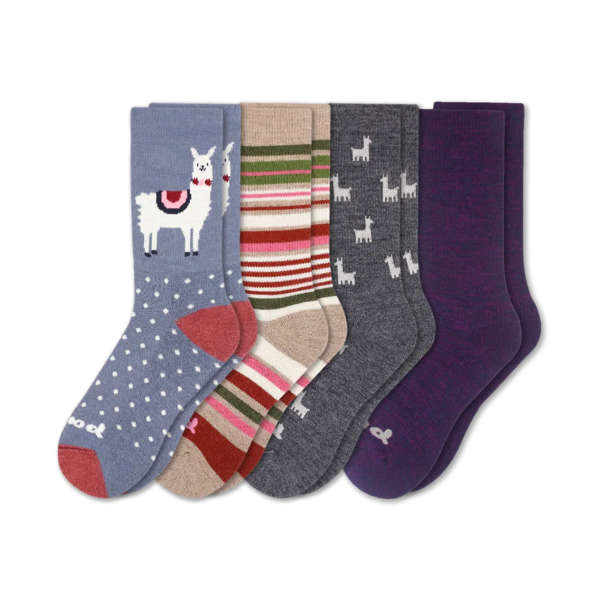 4 Pack - Women's Crew Pacas Socks - Image 203