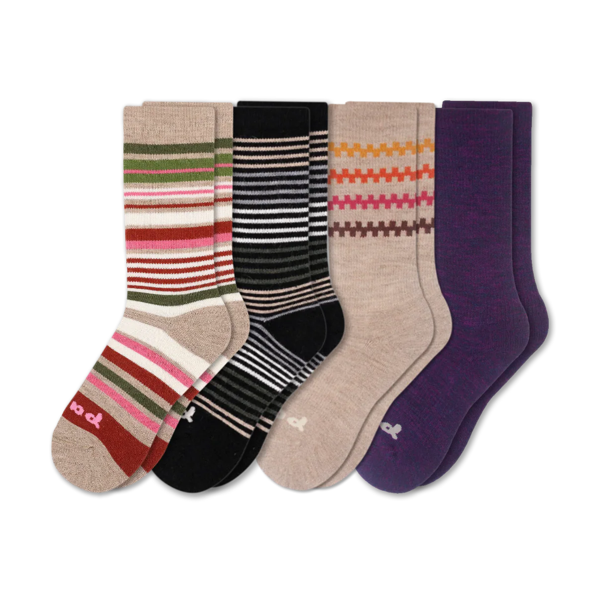 4 Pack - Women's Crew Pacas Socks - Image 209